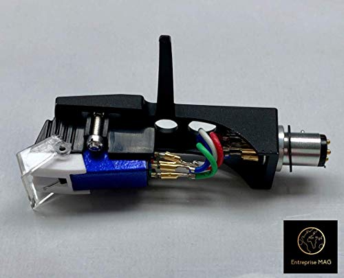 Cartridge and Stylus, needle and Black Headshell with mounting bolts for Technics SL-1200, SL-1210, SL-1600, SL-1610, SL-1700, SL-235, SL-23A, SL-B2, SL-B202, SL-B205, SL-B3 - Thumbnail 2