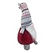 GMOEGEFT Scandinavian Christmas Gnome Plush, Swedish Tomte, Nordic Santa Gnome, Holiday Home Decoration Birthday Gift, 17 Inches (Grey Geometry Pattern Stand)