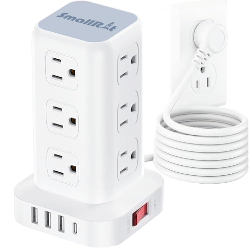 Tower USB Surge Protector 12 Outlets 10FT Cord