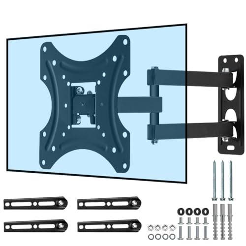 Eynshoo Soporte de Pared para TV, Base para TV para VESA Máx 400 x 400 mm, Pantallas de 32-55″, Resistentes hasta 22 kg, Acero Súper Reforzado
