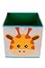 Clever Creations Cute Giraffe Collapsible Storage Organizer Folding Storage Cube for Bedroom & Living Room | Perfect Size Storage Cube for Books, Clothes, Electronics, or Gadgets