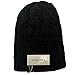 Merryshop Slouchy Long Beanie Knit Hat Cap for Winter Oversize (Black)