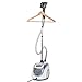 Ivation 1500-Watt Powerful Valet Fabric & Garment Steamer with 4 Steam Levels, Foot Operated On-Off Switch & Telescoping Rods - Smooth-Rolling Casters