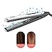 BERTA Professional Salon Flat Iron, Negative Ions Ceramic Hair Straightener,360° Swovel Cord 3D Floating Plate,LCD Digital Controls Temperature Control,Silver