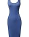 Awesome21 Women's Sleeveless Midi Length Rib Tank Dress