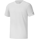 BASSDASH Men’s Ultra Soft Cotton Blend UPF 50+ Sun Protection T-Shirt Short Sleeve Lightweight Cooling Casual Basic Tee