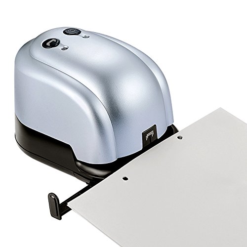 Electric Stapler & 2-hole Punch-CNASA 2 in 1 Heavy Duty Automatic Electric Stapler and 2-hole Paper Punch for Home, Office, Classroom and School, 14-20 Sheets, Silver