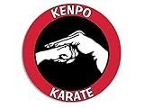 American Vinyl Round Kenpo Karate Hands Sticker (marial Arts gi Fight)