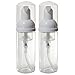 Clear PET BPA Free Plastic Refillable Travel Foamer Pump Bottle - 1.7 oz (2 Pack)
