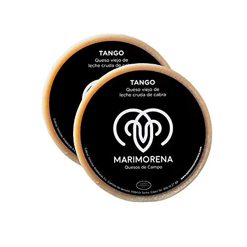 Alter Käse aus rohem Ziegenmilch-Tango - ca. 750 g Stück - Hergestellt in Cadiz - Marimorena-Käse (2 Stück)