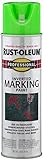 Rust-Oleum 207464 Professional Inverted Marking Spray Paint, 15 oz, Fluorescent Green