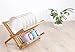 Artmeer Collapsible Bamboo Dish Rack, Holding Plate Holder, Cup Drying Strainer