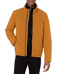 DKNY men's Jon Quilted Stand Collar Puffer Jacket