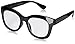 Peepers by PeeperSpecs Women's Blue Light Blocking Reading Glasses & No Correction Eyewear-Center Stage Oversized, Black-Original Lens, 52 mm + 1