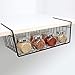 Smart Design Undershelf Storage Basket - Medium - Snug Fit Arms - Steel Metal Wire - Rust Resistant - Under Shelves, Cabinet, Pantry, and Shelf Organization - 16 x 5.5 Inch - Bronze