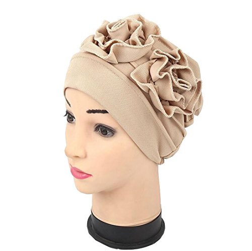 Luckystaryuan 3Pack Womens Chemo Hat Beanie Turban Headwear for Cancer Patients (Style 1) - Thumbnail 4