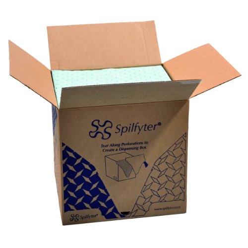 SpilfyterG-70 Green Universal Premium Sorbent Single Weight Absorbent Pad, 18" Length x 16" Width, Case of 200