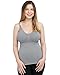 Kindred Bravely Simply Sublime Maternity & Nursing Tank with Built-in Bra (Grey, Medium)