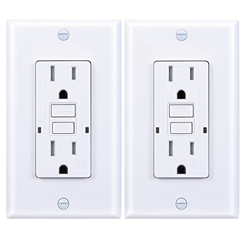 Kuhwait Outlet Example 15 Amp GFCI Outlet, Tamper-Resistant GFI Receptacle with LED Indicator ...