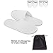AhfuLife Spa Slippers 5 Pairs - White Disposable Closed-Toe Hotel Slippers, Non-slip for Guests, House, Bedroom, Wedding, Party, Travel - Unisex