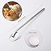 Drinking Spoon Straws, Elegant life Reusable Japan Metal Stainless Steel Drinking Straw with Spoon, Food-Grade Long Spoons Set of 12 with 2 Cleaning Brushes, Use for Home Café Restaurant, 8 Inch