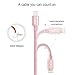 AOFU Lightning Cable,2Pack 6FT/2M Extra Long Nylon Braided USB Sync Charging Cables Cord Charger for iPhone 6/6S/6 Plus/6S Plus 5/5C/5S/SE,iPad Air/Mini,iPod Nano/Touch ( Rose)