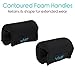 Vive Walker Handle Cushions - Padded Hand Covers - Soft Padding Medical Accessories for Folding Rolling Wheelchair, Rollator Handle, Senior, Elderly Grippers - Foam Crutch Pads Grips - Mobility Aid (Black)