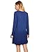 Romwe Long Sleeve Dresses Women's Spring Fall Casual Tunic Gradient Swing Hem T-Shirt Dress 0-Dark Blue Small