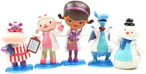 Doc McStuffins Figures Toys Set 5 Pcs (5cm - 7cm Approx) Hallie Lambie Stuffy