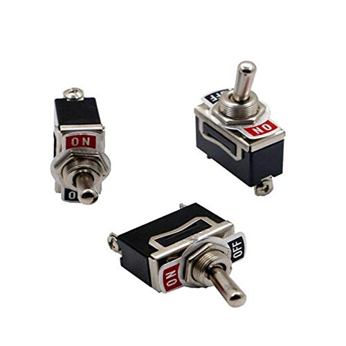 5/10pcs Toggle Switch Heavy Duty 20A 125V SPST 2 Terminal ON/OFF for Car Boat ATV - (Color: 10pcs)