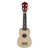 RuiyiF Toy Ukulele for Kids 21 Inch Soprano Wood Ukulele Kids Guitar for Girls Boys Beginner Age 3-5 with 4 Nylon Strings (Burlywood)
