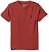 U.S. Polo Assn Big Boys' Half Burnout V-Neck T-Shirt, Red Heather, 10/12