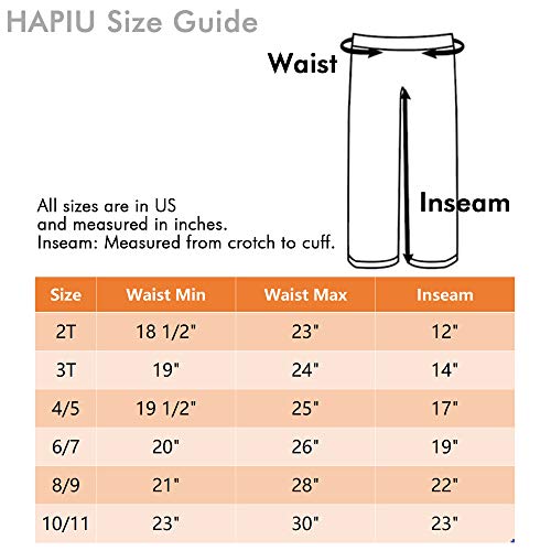 HAPIU Kids Rain Pants,Toddler Waterproof Pants,Black,2T - Thumbnail 5