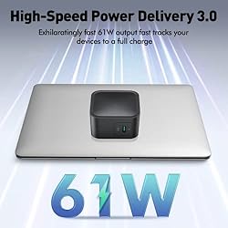 61W USB C Fast Charging Adapter GaN PD 3.0 Wall