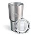 The Berg Stainless Steel 30 oz Tumbler – Includes BPA Free Slide Lock Lid Upgrade & TWO Stainless Steel Reusable Straws With Cleaning Brush