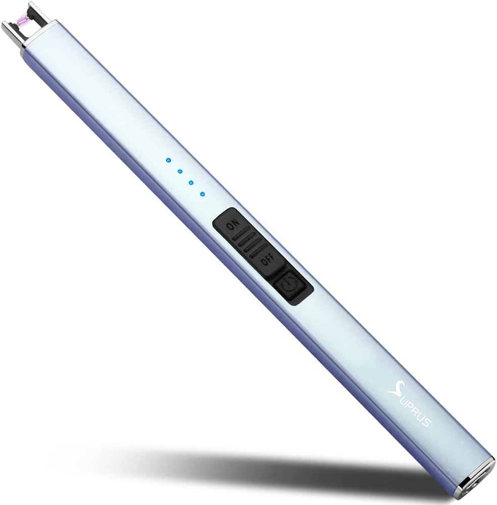 SUPRUS Electric Lighter Arc Windproof USB Rechargeable Blue