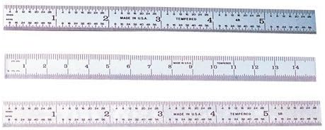 Standard Flexible Rules Length: 6", Width: 1/2", Thickness: .015", Graduation: 5R