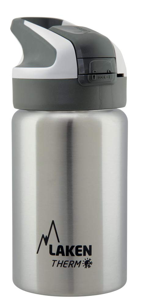 Laken Unisex - Adults Thermal with summit closure 0.35 L Thermal Bottle, TS3, Silver, 0.35