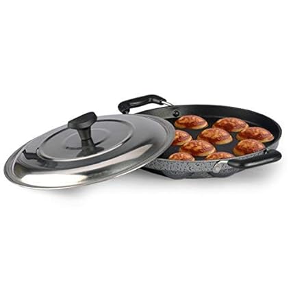 Sumeet 3mm Nonstick Appam Patra 12Pc With Handle and Lid