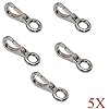 5-Pc-34-Stainless-Steel-Fixed-Eye-Boat-Snap-Hook-Marine-Grade-316-Size-2