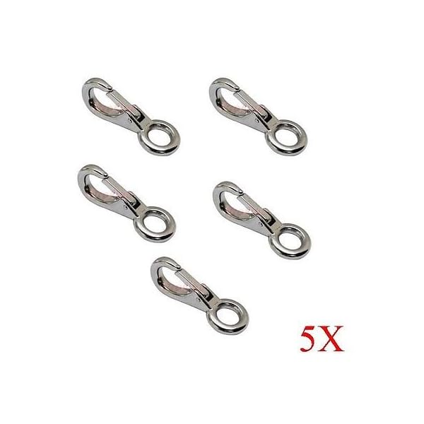 5-Pc-34-Stainless-Steel-Fixed-Eye-Boat-Snap-Hook-Marine-Grade-316-Size-2