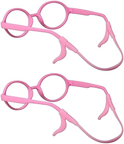Taikala Anti-slip Eyeglass Strap, Kids Eyewear Retainers Sunglass Sports Holder Strap, Fits Head Sizes 19-21.5 Inches, For Ages 3-8, Soft Silica Gel Material, Pack of 2 (Pink)