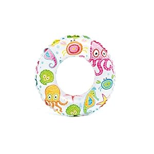 Intex 59241-2 Lively Print Swim Ring, Blue