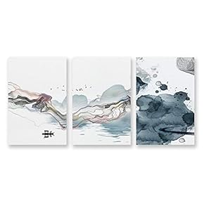 Wall26-3 Panel Canvas Wall Art- Chinese Landscape Painting-Wall Bedroom Living Room Home Decoration - 16"x24" x 3 Panels
