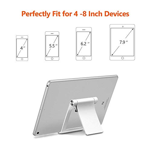 Cell Phone Stand Holder Desk Dock Compatible Phone X 8 7 6 Plus XS XR Max 6S 5,Pad Mini Pro Air, Samsung Galaxy S10 S9 S8 S7 Edge Plus S6, Adjustable Smartphone Holder for Desktop Foldable - Thumbnail 5