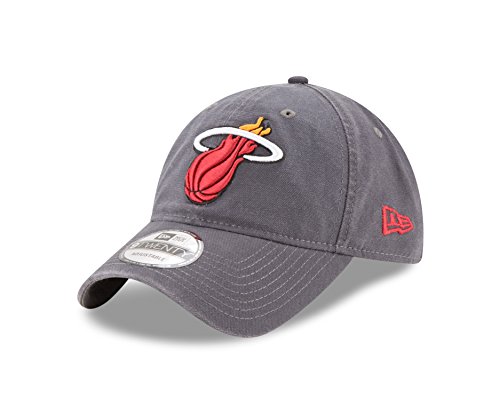 NBA Miami Heat Adult Core Classic Graphite 9TWENTY Adjustable Cap, One Size, Graphite