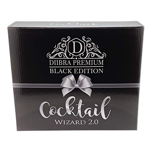 Cocktail-Wizard 2.0 Black Edition – 700 ml dunkel-silberner Cocktailshaker (B-Ware) 16-teiliges Bar Werkzeug Set mit… – Bild 4