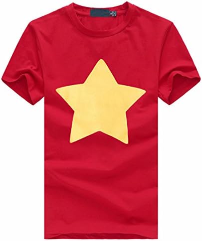 Men's Steven Universe Star Cookie Cat Short Sleeved Casual Tee Shirts red / XXXL