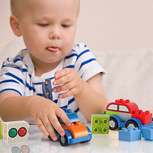 Toddlers Building Toy Cars Set, Building Blocks for 3 Year Old