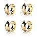 Amgate Set of 4 Stainless Steel Napkin Rings for Dinners, Parties, Everyday, Gold-Plated Diameter 1.8